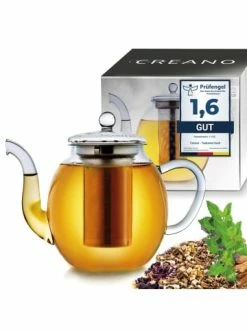 Am billigsten 🔔 Kaffee- & Teegeschirr Creano Teekanne "hoch 1,5L" Aus Hitzebeständigem Glas Günstig Kaufen 🌟