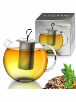 Brandneu ⌛ Kaffee- & Teegeschirr Creano Teekanne "Jumbo 1,5L" Aus Hitzebeständigem Glas Günstig Kaufen 😀