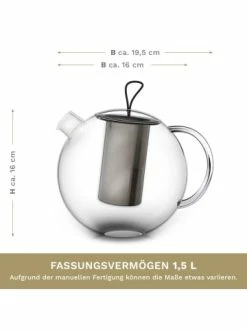 Brandneu ⌛ Kaffee- & Teegeschirr Creano Teekanne "Jumbo 1,5L" Aus Hitzebeständigem Glas Günstig Kaufen 😀 -Günstiges Creano Geschäft creano teekanne jumbo 1 5l aus hitzebestandigem glas 4