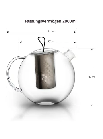 Coupon 🔥 Kaffee- & Teegeschirr Creano Teekanne "Jumbo 2,0L" Aus Hitzebeständigem Glas Günstig Kaufen 🎁 5 Coupon 🔥 Kaffee- & Teegeschirr Creano Teekanne "Jumbo 2,0L" Aus Hitzebeständigem Glas Günstig Kaufen 🎁 - Image 3