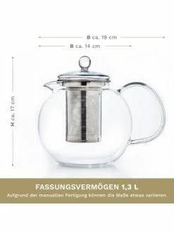 Angebote 🛒 Kaffee- & Teegeschirr Creano Teekanne "Schnabel 1,3L" Aus Hitzebeständigem Glas Günstig Kaufen 🤩 -Günstiges Creano Geschäft creano teekanne schnabel 1 3l aus hitzebestandigem glas 5