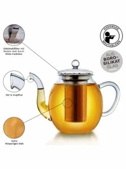 Aktion ❤️ Kaffee- & Teegeschirr Creano Teekannen-Geschenkset 1x Teekanne 1.0l Inkl. 2 Teeblumen Grüner + Weißer Tee Günstig Kaufen 🎉 -Günstiges Creano Geschäft creano teekannen geschenkset 1x teekanne 1 0l inkl 2 teeblumen gruner weisser tee 2