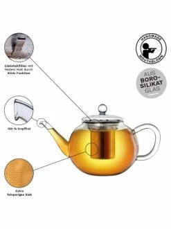 Schlussverkauf 😀 Kaffee- & Teegeschirr Creano Teekannen-Geschenkset 1x Teekanne 1.2l Inkl. 2 Teeblumen Grüner + Weißer Tee Günstig Kaufen 👍 -Günstiges Creano Geschäft creano teekannen geschenkset 1x teekanne 1 2l inkl 2 teeblumen gruner weisser tee 2