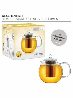 Am billigsten ✨ Kaffee- & Teegeschirr Creano Teekannen-Geschenkset 1x Teekanne 1.3l Inkl. 2 Teeblumen Grüner + Weißer Tee Günstig Kaufen 🥰 -Günstiges Creano Geschäft creano teekannen geschenkset 1x teekanne 1 3l inkl 2 teeblumen gruner weisser tee 2