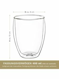 Budget 🥰 Gläser Creano Thermoglas Dg-h "Doppelwandglas" - 400ml Günstig Kaufen 😀 -Günstiges Creano Geschäft creano thermoglas dg h doppelwandglas 400ml 5