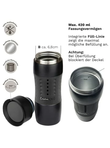 Blitzangebot 🔥 Gläser Creano Travel-mug 400ml "schwarz", Isolierend Aus Edelstahl Günstig Kaufen ❤️ 6 Blitzangebot 🔥 Gläser Creano Travel-mug 400ml "schwarz", Isolierend Aus Edelstahl Günstig Kaufen ❤️ - Image 4
