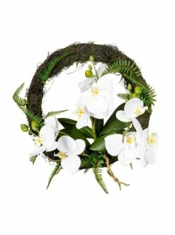 Schlussverkauf 💯 Kerzen, Vasen & Mehr Creativ Green Deko-Kranz Orchidee Phalaenopsis In Weiß Günstig Kaufen 😉