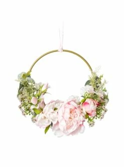 Brandneu 🛒 Kerzen, Vasen & Mehr Creativ Green Deko-Kranz Peonie In Rosa Günstig Kaufen 💯