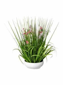 Schlussverkauf 😍 Kerzen, Vasen & Mehr Creativ Green Deko-Pflanze Blüten-Gras-Mix In Rosa Günstig Kaufen 🥰